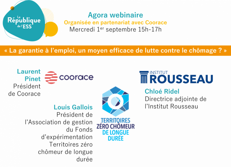 Agora République de l'ESS - 1er septembre : la garantie à l'emploi, un moyen efficace de lutte contre le chômage ?