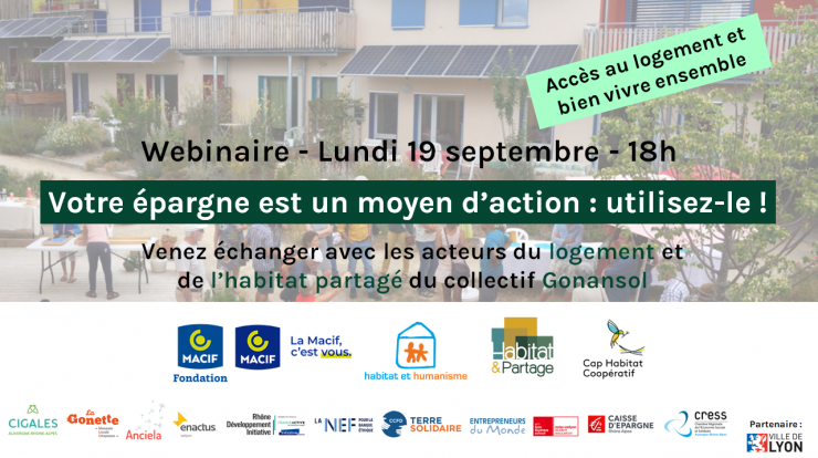 Votre épargne est un moyen d'action : utilisez-le ! Spécial accès au logement et bien vivre ensemble