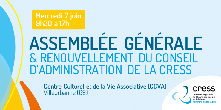 Participez à l'Assemblée Générale de la CRESS le 7 juin prochain ! 