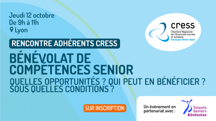 12 oct. Rencontre avec Talents Seniors Bénévoles