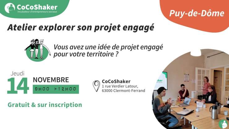 Atelier « Explorer son projet engagé » dans le Puy-de-Dôme