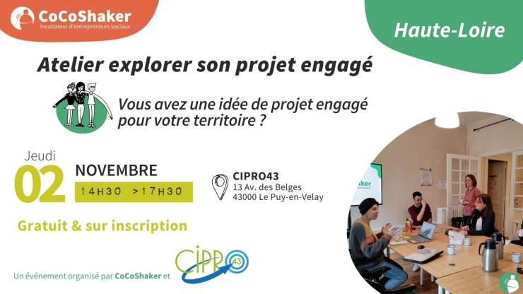 Atelier « Explorer son projet engagé » dans la Haute-Loire