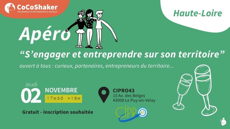 Apéro « S’engager et entreprendre sur son territoire » dans la Haute-Loire