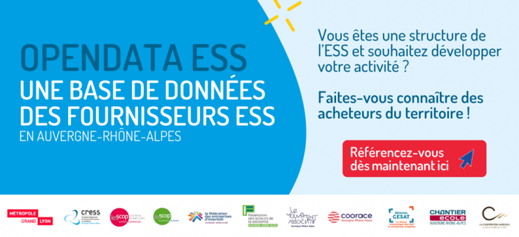 Opendata ESS - La base des fournisseurs ESS en Auvergne -Rhône-Alpes