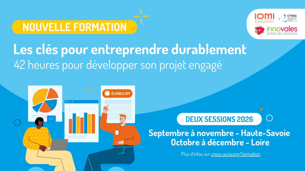 « Les clés pour entreprendre durablement » : deux nouvelles sessions dès la rentrée 2026 – CRESS Aura « Les clés pour entreprendre durablement » : deux nouvelles sessions dès la rentrée 2026 – CRESS Aura